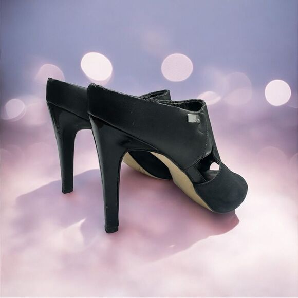 Calvin Klein Leather 4” Stiletto Heels w/ Ankle Strap l Silver Hardware 7.5 GUC - Picture 4 of 9